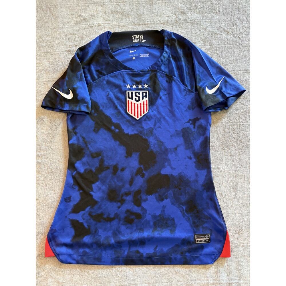Nike USA USMNT 2022/2023 Soccer Football Away Jersey Slim Fit Women’s Sz M Blue